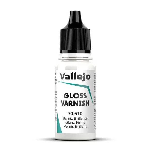 Lesklý lak pro modelářské barvy Vallejo 18ml