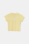Dětské tričko adidas žlutá barva, JC7447