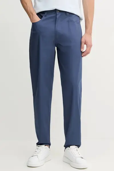 Kalhoty Barbour Lightweight Stretch Regular Fit Chino pánské, tmavomodrá barva, jednoduché, MTR0758