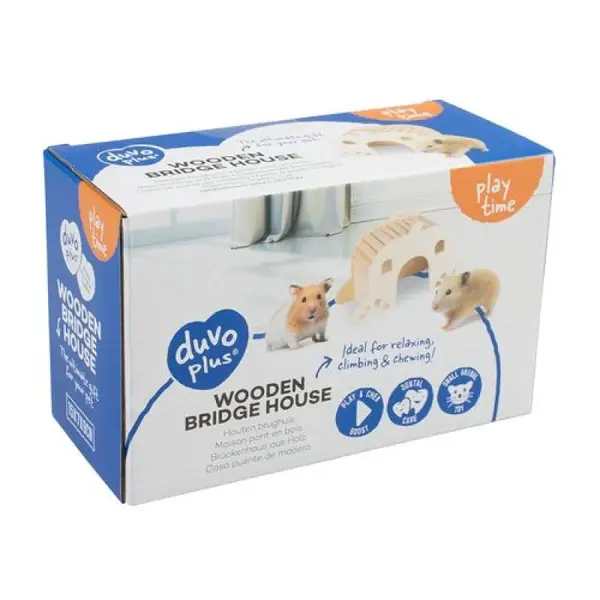 DUVO+ Drevený domček/most S 15x7x9cm