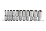 BGS technic Sada 3/8” hlavic nástrčných 8-19 mm, prodloužené, sada 11 ks  - BGS 2222