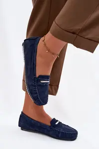 Dámské mokasíny z pravé semiše S.Barski