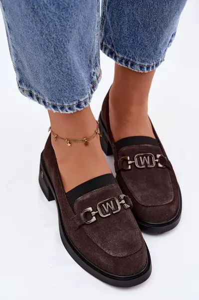 Dámské mokasíny z přírodní semišové kůže