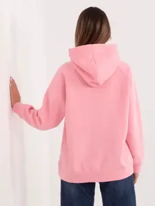 Dámská světle růžová mikina s kapucí