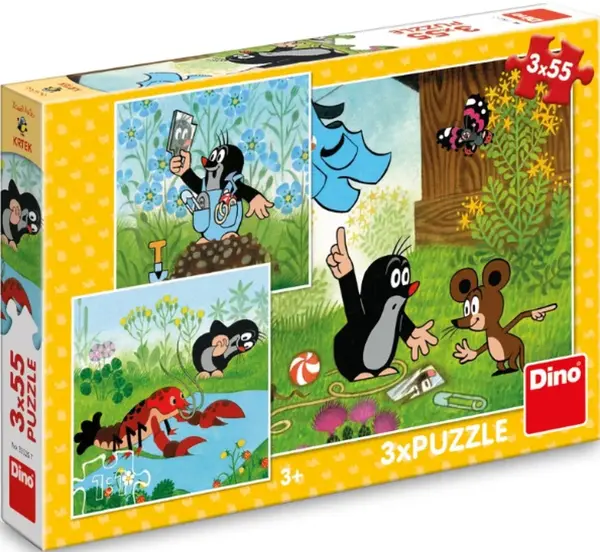 Puzzle Krteček a kalhotky - 3x55 dílků (poškozená)