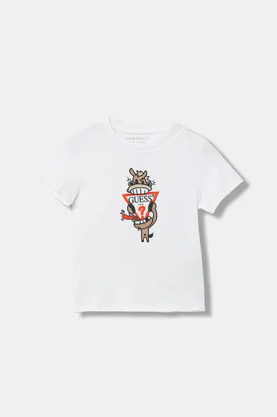 Dětské bavlněné tričko Guess
