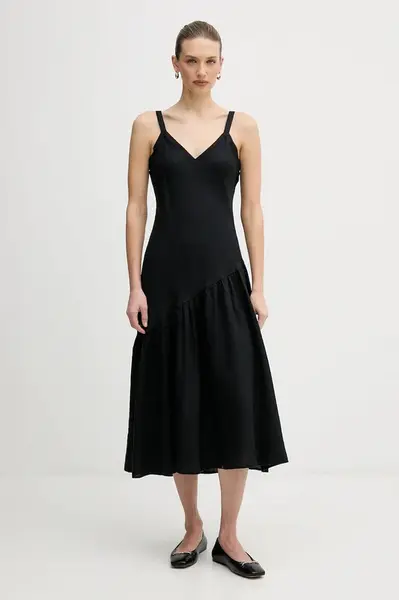 DKNY Lněné šaty Dkny