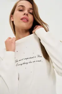 Marisse WOMEN'S SWEATSHIRT Z-BL-4805 OFF WHITE