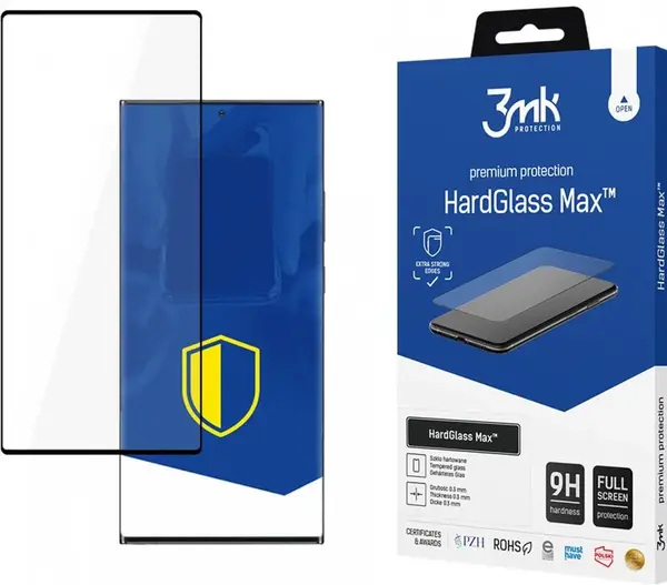 Tvrzené sklo 3mk HardGlass Max pro Xiaomi Redmi Note 15 Pro 5G, černá