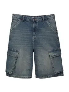 Pull&Bear Rifľové kapsáče  tmavomodrá