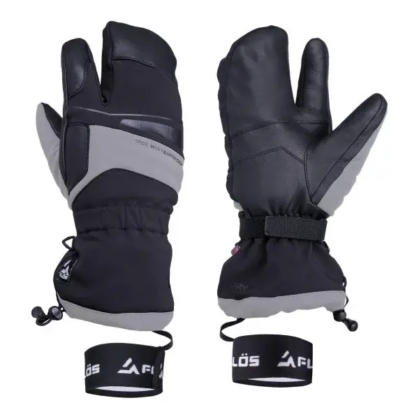 FLLÖS FIBRA Lyžiarske unisex rukavice, čierna, veľkosť