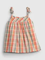 GAP Dětský top sleeveless ruffle woven - Holky