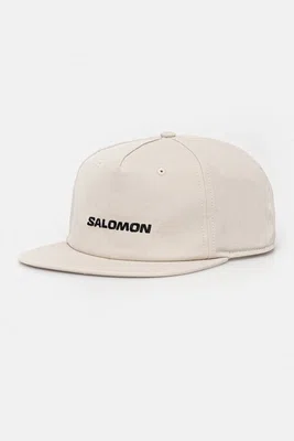 Kšiltovka Salomon béžová barva, s aplikací, LC2528200