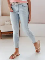 Dámske slim fit rifle s vysokým pásom