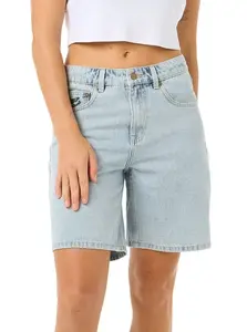 Rip curl dámské kraťasy Aggie Relaxed Denim Vintage Blue | Modrá | Velikost 29 | 100% bavlna