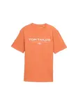 TOM TAILOR Tričko  koralová / biela