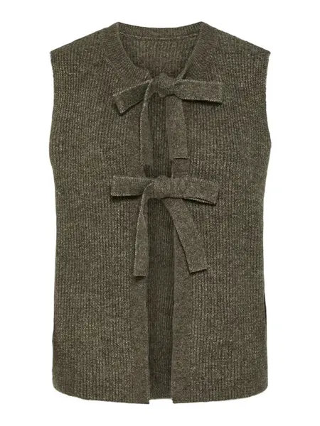 PIECES Pletená vesta 'PCSilly'  čokoládová