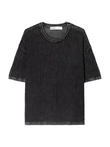 Bershka Tričko  čierna / biela