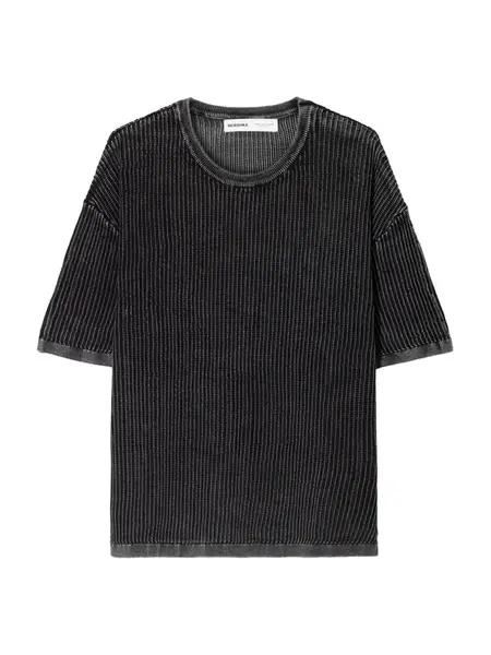 Bershka Tričko  čierna / biela