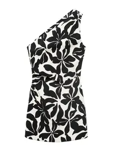 MANGO Šaty 'KNOT'  čierna / biela