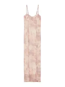 Bershka Šaty  orgovánová / rosé / púdrová