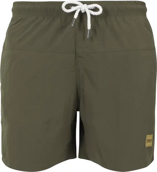 Urban Classics Plavecké šortky 'Block Swim'  kaki