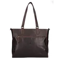 Dámska kožená kabelka cez rameno Greenwood Mila - tmavo hnedá