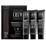 American Crew Precision Blend Natural Gray Coverage farba na vlasy pre mužov Dark 3 x 40 ml