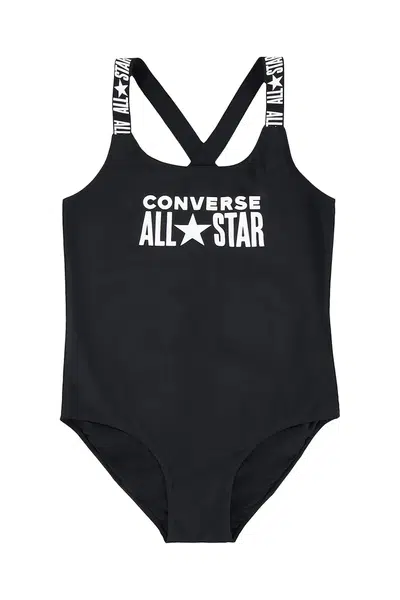 Jednodílné dětské plavky Converse černá barva, 3CD456