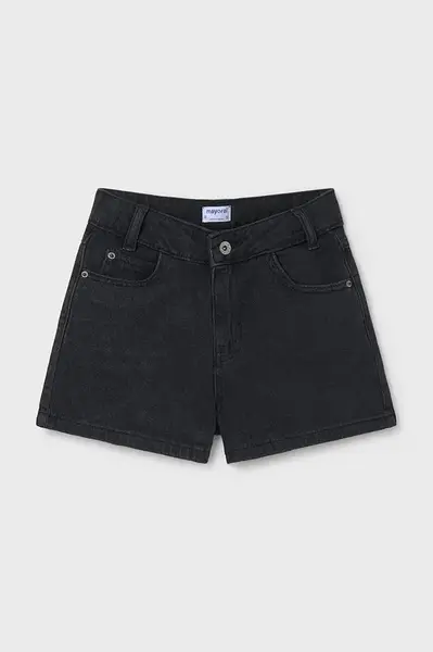 Dětské riflové kraťasy Mayoral černá barva, hladké, 6217