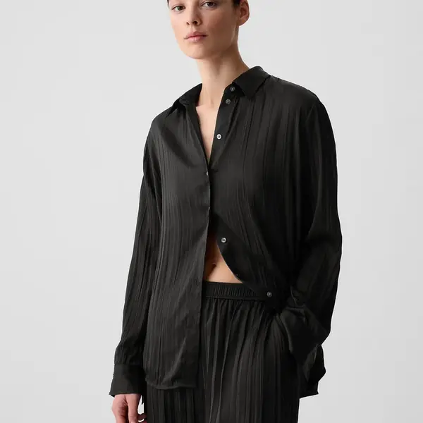 GAP Saténová košile Boyfriend - Dámské