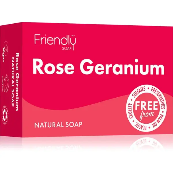 Friendly Soap Natural Soap Rose Geranium přírodní mýdlo 95 g