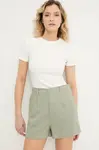 Kraťasy Answear.LAB dámské, zelená barva, high waist