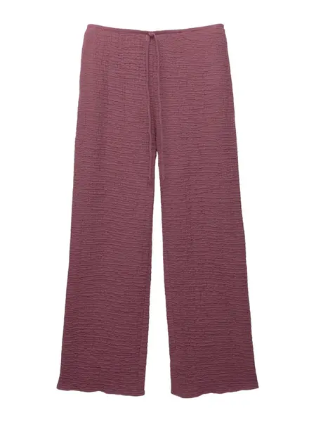 Pull&Bear Nohavice  vínovo červená