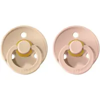 BIBS Colour Natural Rubber Size 2: 6+ months cumlík Vanilla / Blush 2 ks