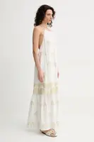 Šaty Simona Corsellini béžová barva, maxi, P25CPAB026