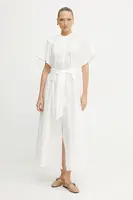 Bavlněné šaty Forte Forte bílá barva, maxi, 13849 my dress