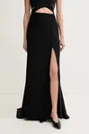 Sukně Sandro Ferrone černá barva, midi, áčková, S23XBEBATMAN