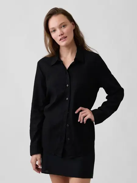 GAP Oversize ľanová košeľa