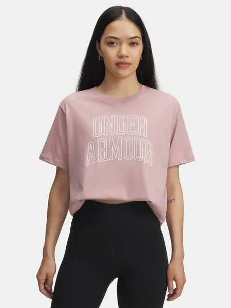 Dámské tričko Under Armour Rival OS Campus Tee-PNK - Dámské