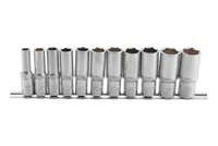 BGS technic Sada 3/8” hlavic nástrčných 8-19 mm, prodloužené, sada 11 ks  - BGS 2222