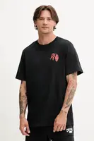 Bavlněné tričko Converse pánské, černá barva, s potiskem, 10027726-A01