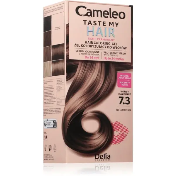 Delia Cosmetics Cameleo Taste My Hair semipermanentní barva na vlasy odstín 7.3 Honey Hazelnut 1 ks