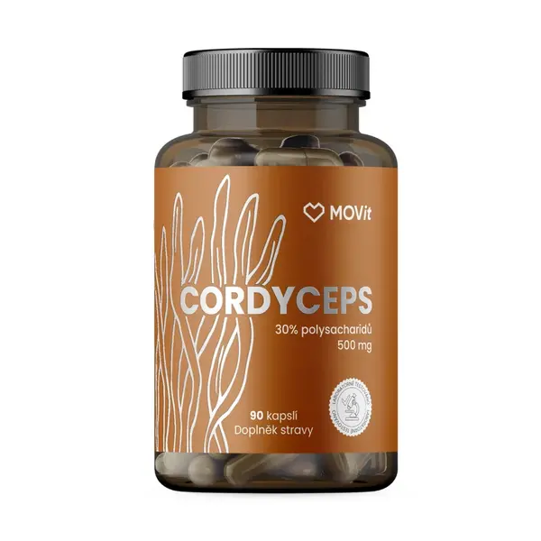 MOVit Energy Cordyceps 30 % polysacharidů 500 mg 90 kapslí