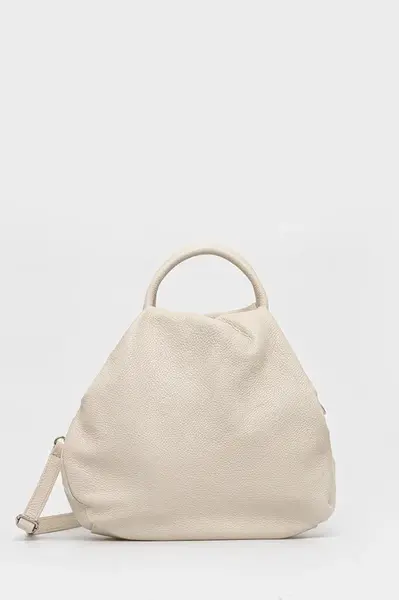 Kožená kabelka Answear.LAB béžová barva