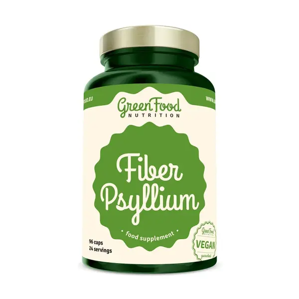 GreenFood Nutrition Vláknina Psyllium 96 kapslí