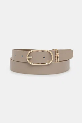 Pásek Tommy Hilfiger dámský, béžová barva, AW0AW17494