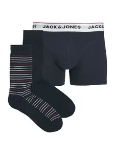 JACK & JONES Boxerky 'JACORDINARY'  námornícka modrá / tmavočervená / biela