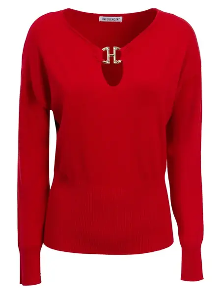 Influencer Sveter  červená
