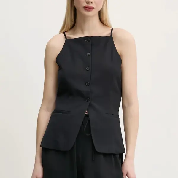 Top Abercrombie & Fitch černá barva, KI140-5050